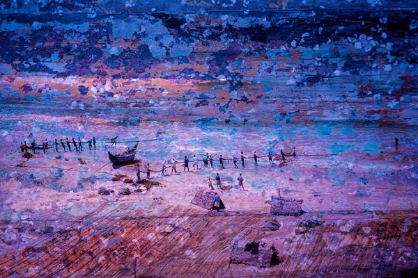 Pescadores en la playa